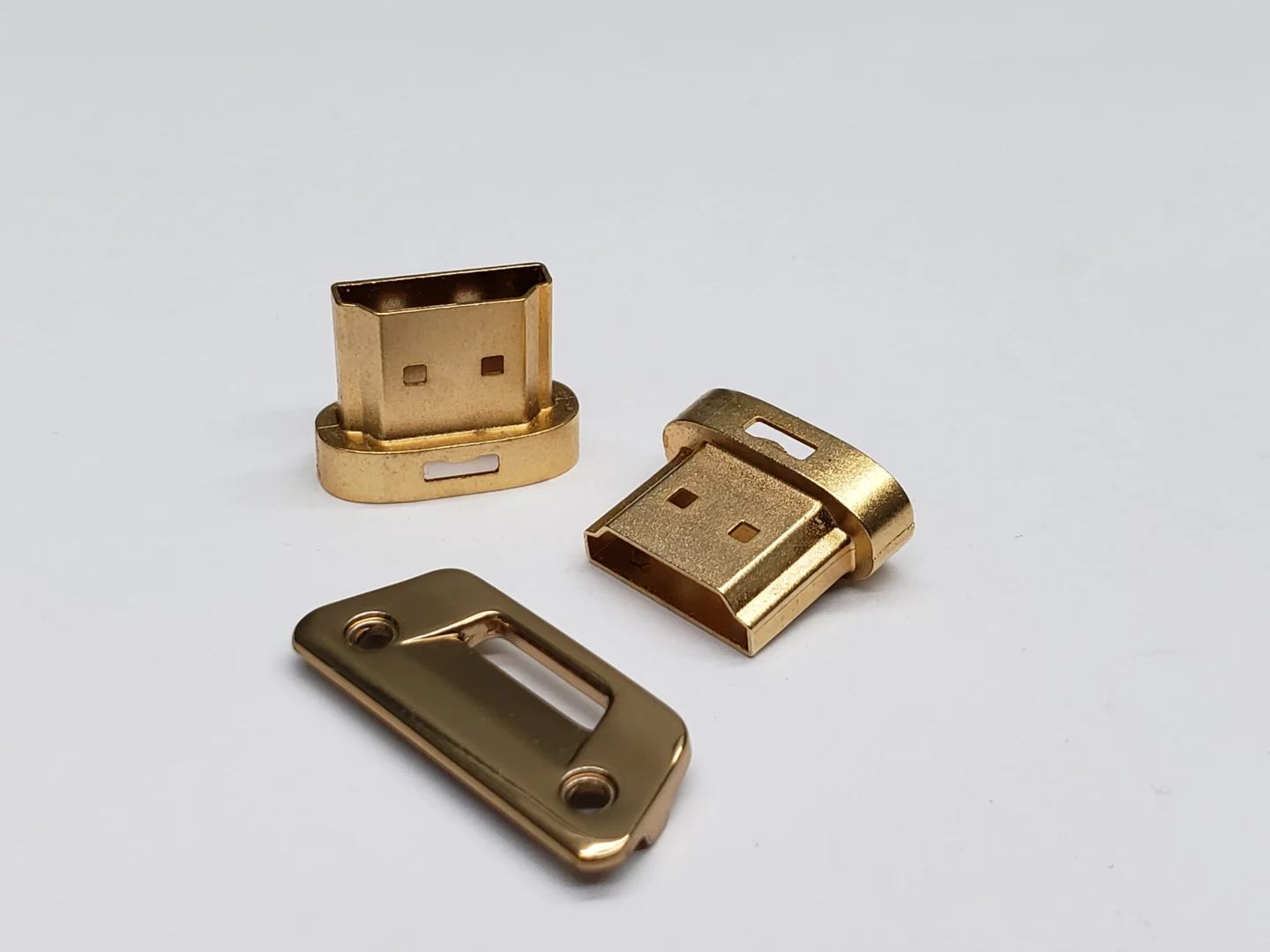 Precision metal connector shells manufactured by Duchuan